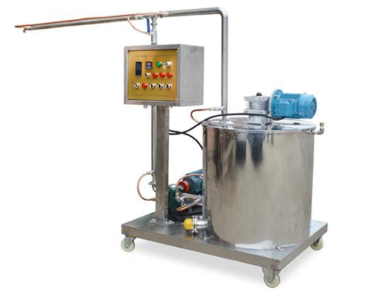 Chocolate center filling device